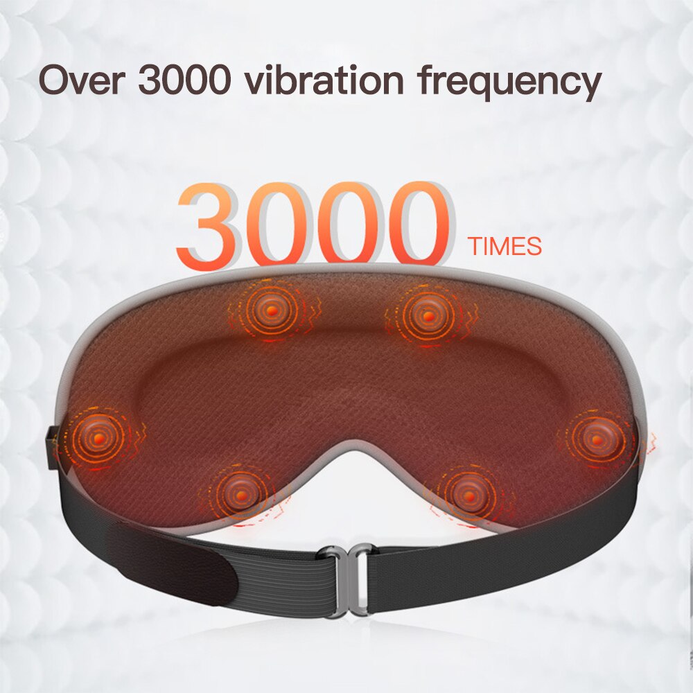 Novo 3D Smart Heating Eye Massager Vibration Eye Mask Aid Sleeping Acupressure Aliviar Fadiga Dark Circles Eye Care Compressa Quente