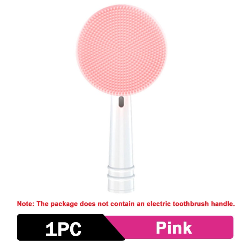 the package does not contain an electric toothbrush handle . 1PC Pink