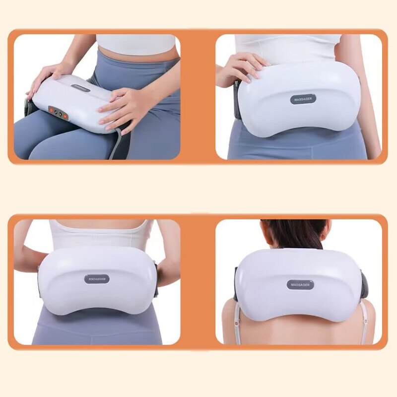 Electric Abdominal Massager Health Care Deep Knead Abdomen Instrument Vibration Body Massage Tool Physiotherapy Heating Slimming