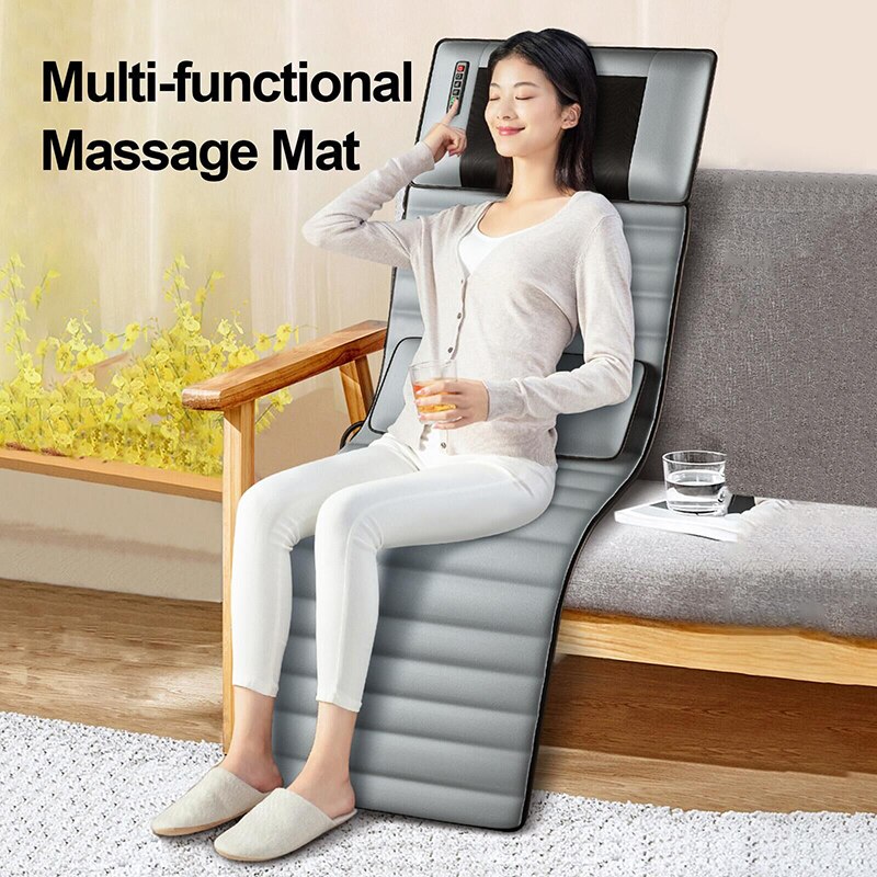 Electric Massage Mat Health Care Relax Full Body Cushion Neck Back Waist Legs Pain Relief Vibrating Chair Mat Heating Massager