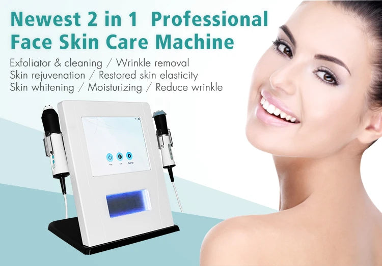 Advanced facial machine rejuvenates skin, reducing wrinkles and improving tone.