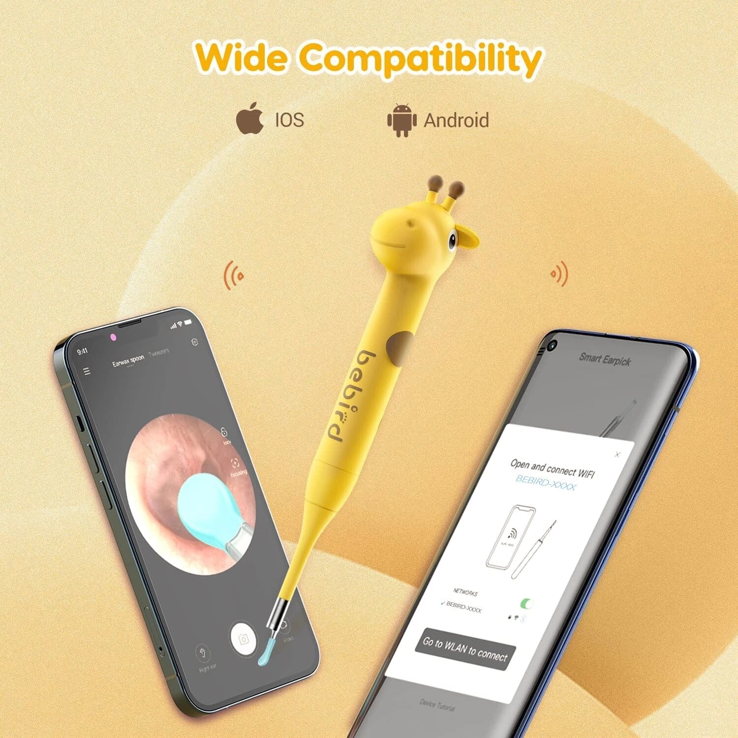 Wide Compatibility IOS Android Open and Wifi Go to