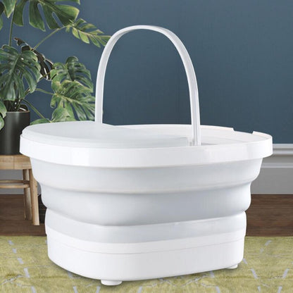 Anti-dry Burning Foot Bath Bucket Red Light Bubble Surfing Household Portable Foot Basin Folding Foot Bath Foot Spa Machine