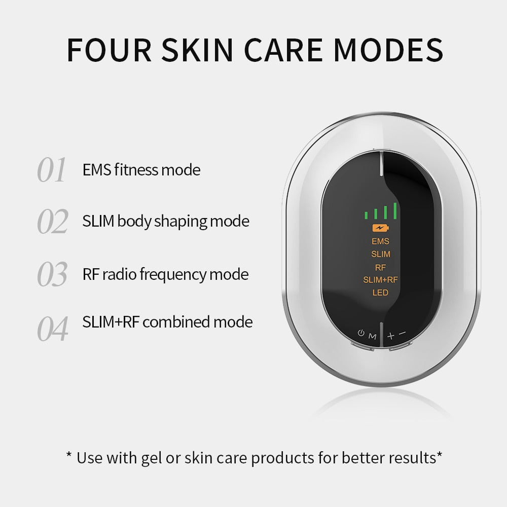 SKIN CARE MODES 01 EMS fitness mode 02 