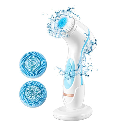 Electric Cleansing Brush 3 In 1 Sonic Rotating Cleansing Brush Galvanic Facial Spa System Deeply Clean Remove Blackheads Tool