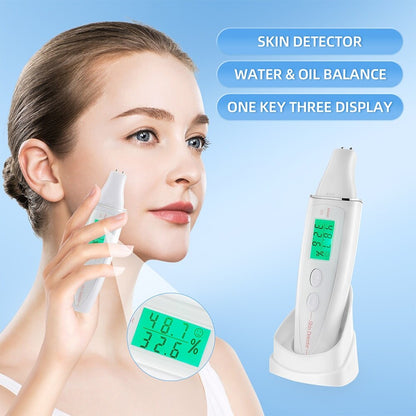 Digital Skin Tester Moisture Oil Test Meter Face Detector Facial Skin Moisture&amp;Oil Content Skin Analyzer For Forehead Cheek