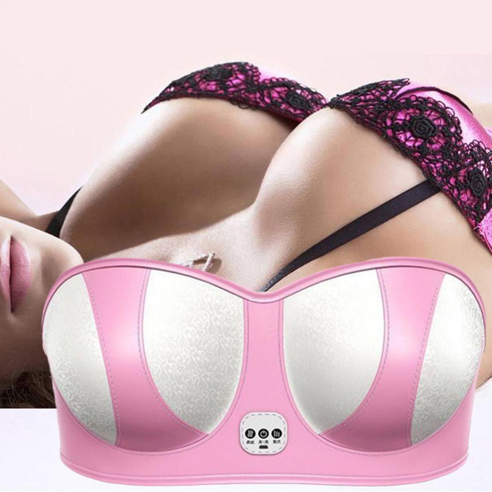 Electric Breast Massage Bra Vibration Chest Massager Growth Enlargement Enhancer Breast Stimulator Machine