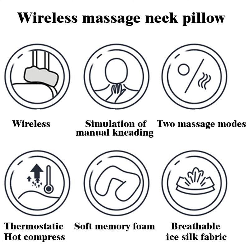 Wireless massage neck pillow Wireless Simulation of Two massage modes manual kn