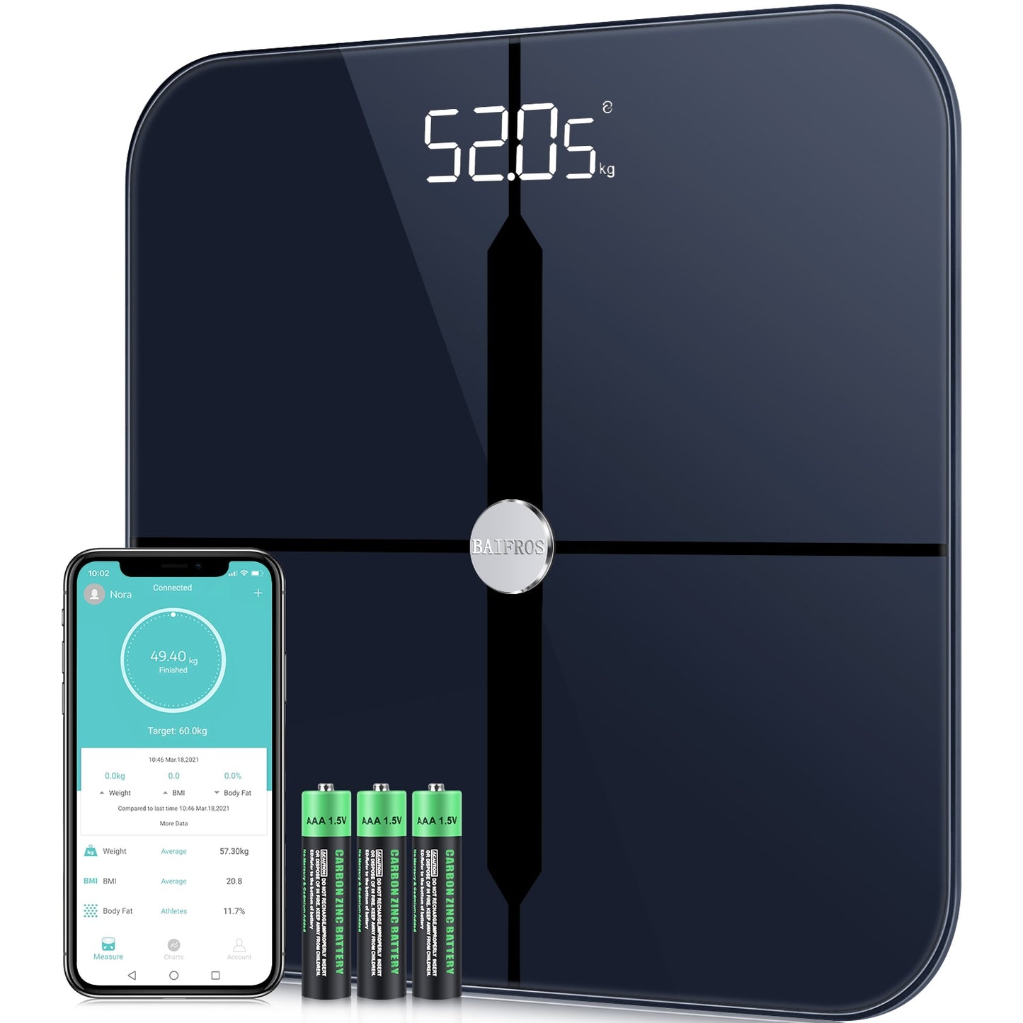 INSMART Smart Weight Scale Digital Body Fat Scales Balance Bioimpedance Bathroom Scale BMI Composition Analyzer for Human