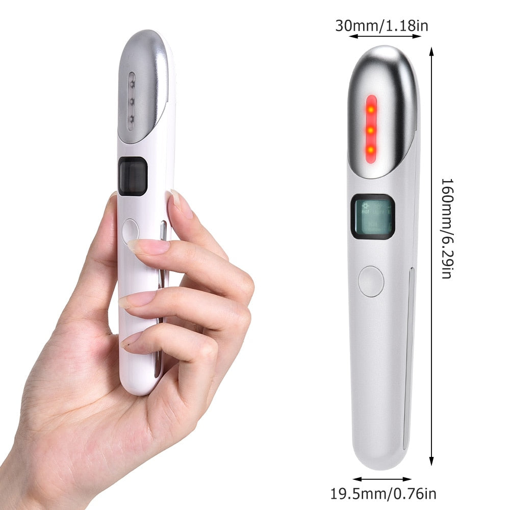 4 In 1 EMS Electric Eye Massager LED Photon Therapy Hot Compress Vibration Eye Massage Anti Dark Circle Wrinkles Beauty Device