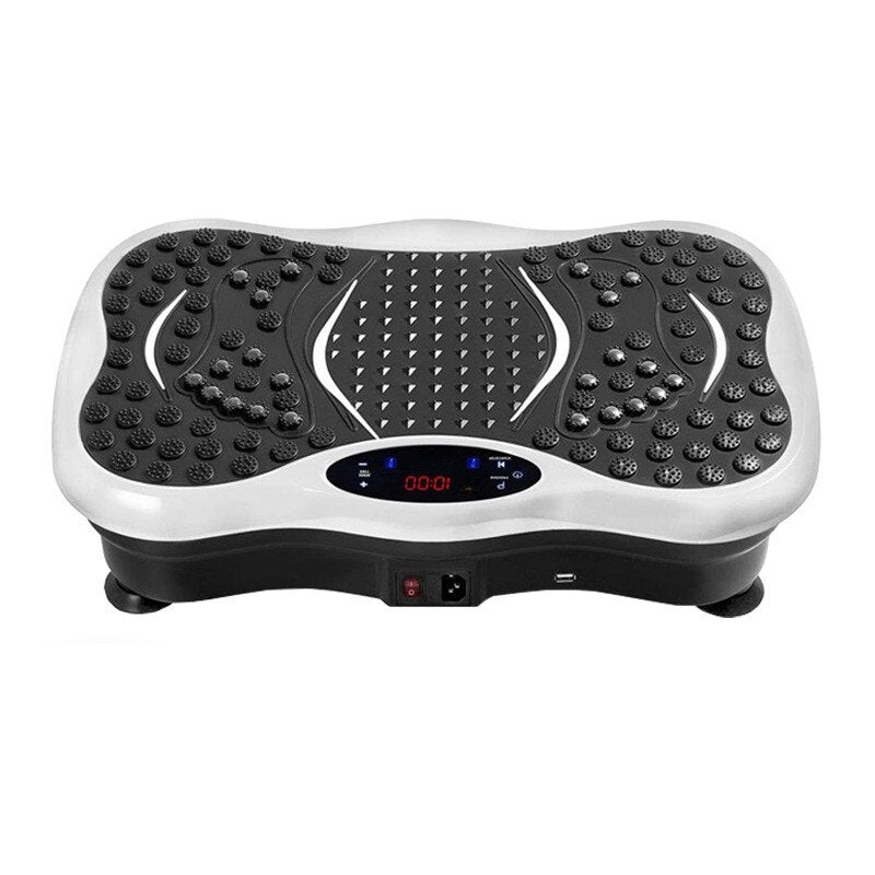 Vibration Platform Plate Whole Body Massager Machine With Resistance Bands &amp; Remote Control for Fat Burning, Weight Loss