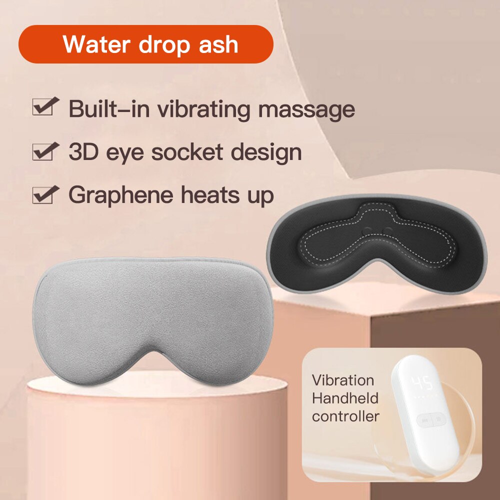 Novo 3D Smart Heating Eye Massager Vibration Eye Mask Aid Sleeping Acupressure Aliviar Fadiga Dark Circles Eye Care Compressa Quente