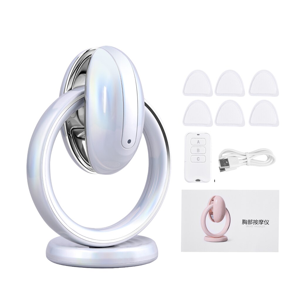 CkeyiN Electric Breast Massager EMS Pulse Bust Lift Enhancer Wireless Sonic Vibration Breast Enlargement Bra Anti-Chest Sagging