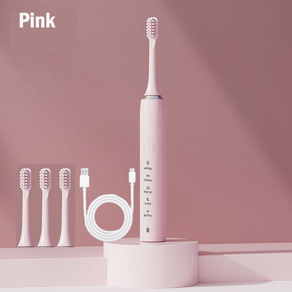 The New Ultrasonic Sonic Electric Toothbrush Rechargeable Tooth Brushes Adult Timer Brush Washable Electronic Whitening Teeth