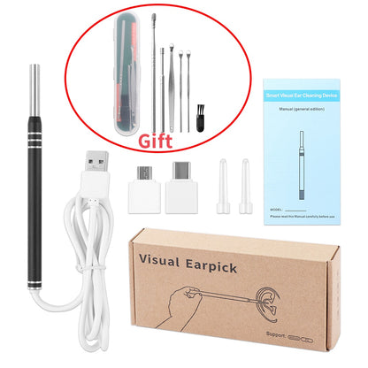 Smart Visual Ear Cleaner Ear Stick Endoscópio Earpick Camera Otoscópio Ear Cleaner Ear Wax Remover Ear Picker Ferramenta de remoção de cera