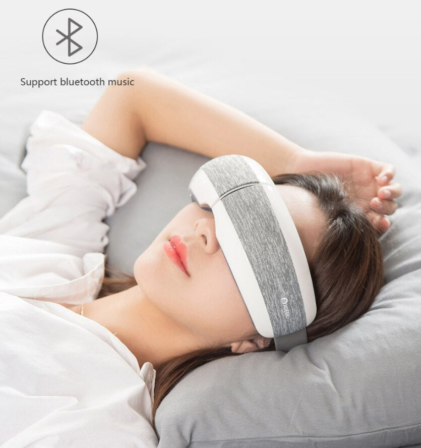 XGEEK E6 Smart Eye Massager Compatível com Bluetooth Music 40 Graus Hot Compress 4 Modes Press Dobrável Eye Relax Massager Eye