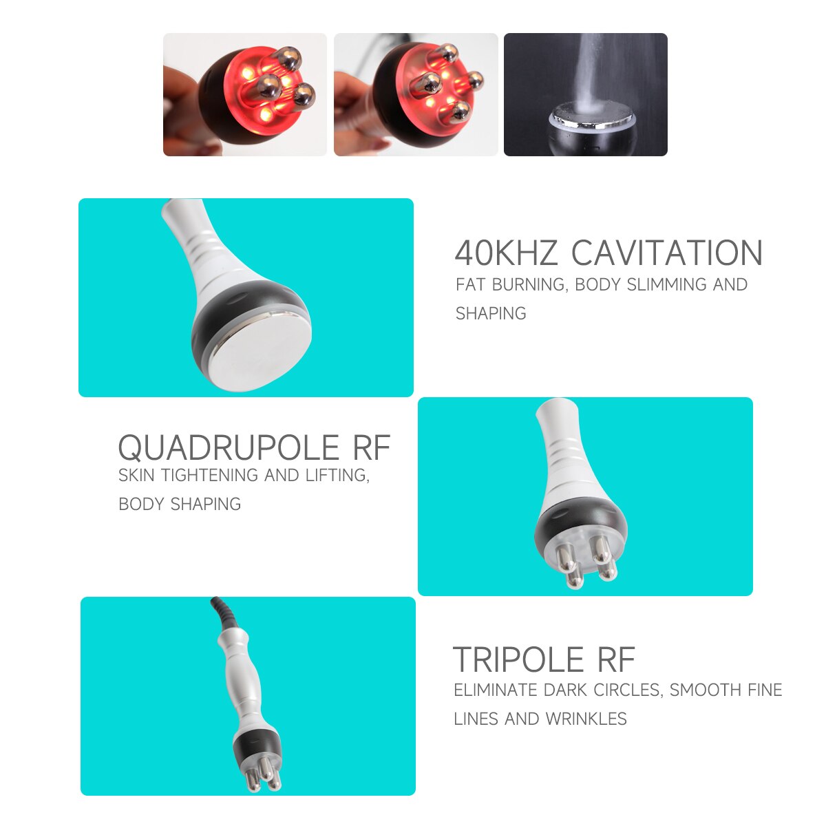 MEISIKANG 3 In 1 40K Cavitation Ultrasonic RF Skin Rejuvenation Tighten Anti-wrinkle Body Slimming Weight Loss Beauty Machine