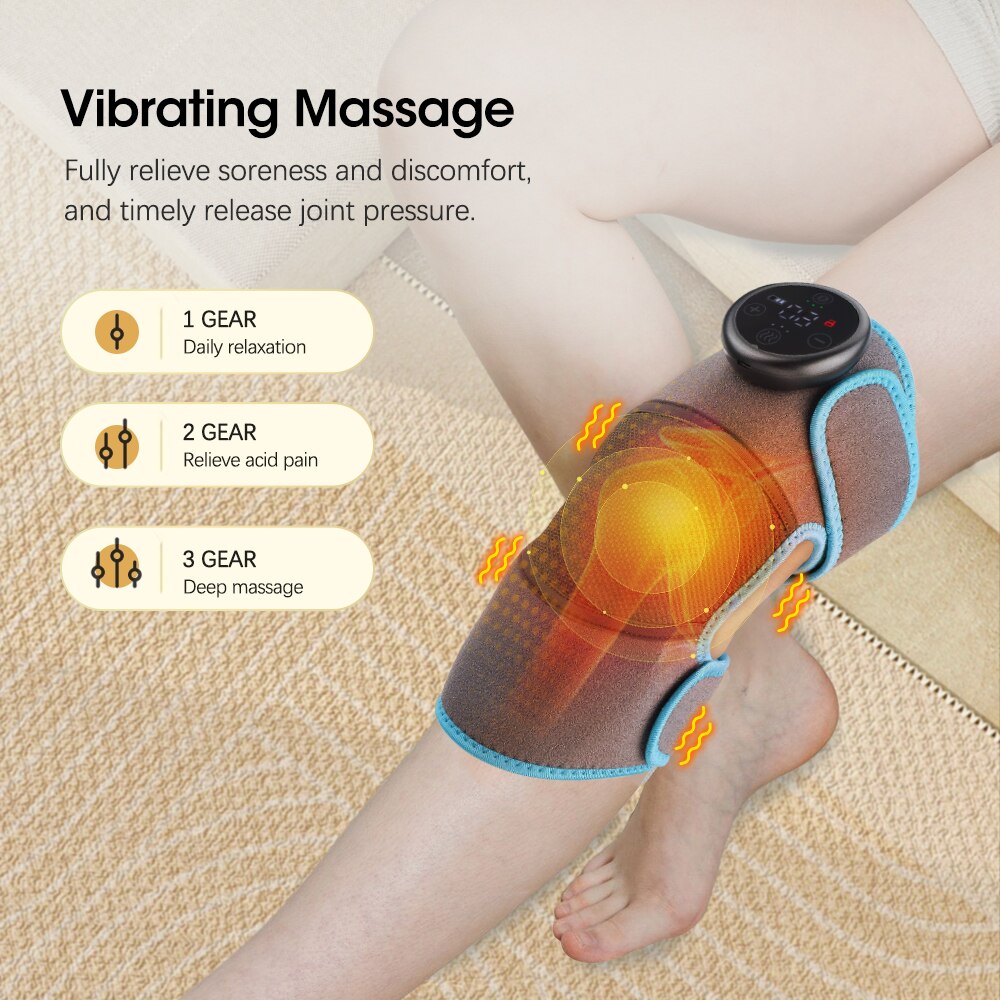 Masseur de genou chauffant coussin de Massage électrique de Vibration d'épaule pour la thérapie de soulagement de la douleur articulaire de l'arthrite des jambes de physiothérapie