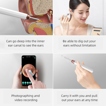 Wireless Smart Ear Cleaner Endoscope 500W Pixel WIFI Visual Otoscope Mini Endoscope Diameter Lens 3.5mm Ear Picking Smart Stick