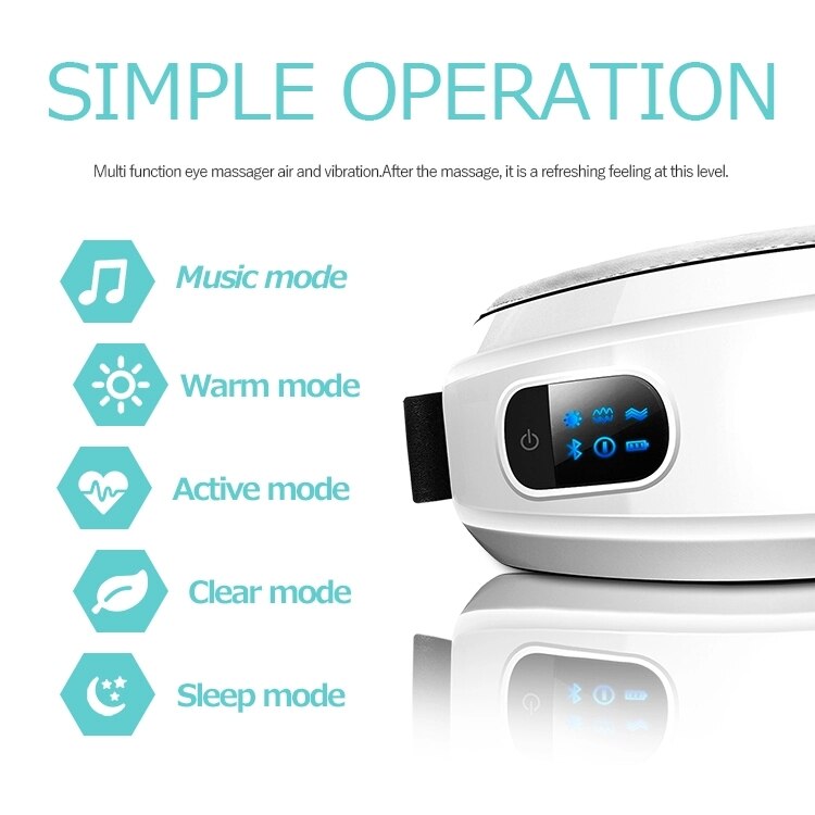 SIMPLE OPERATION Multi tunction eye massager air and vibration