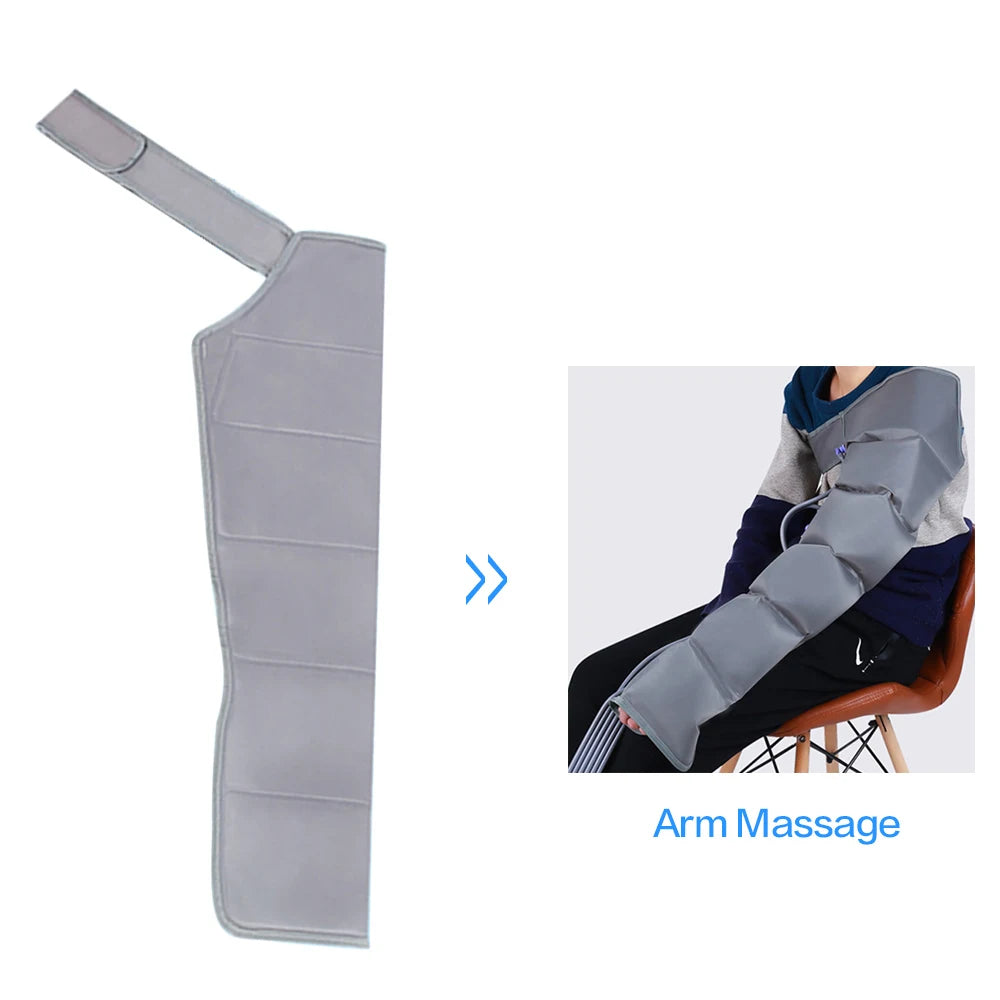 Air compression leg massager accessories for rehabilitation, physiotherapy, and massage therapy.