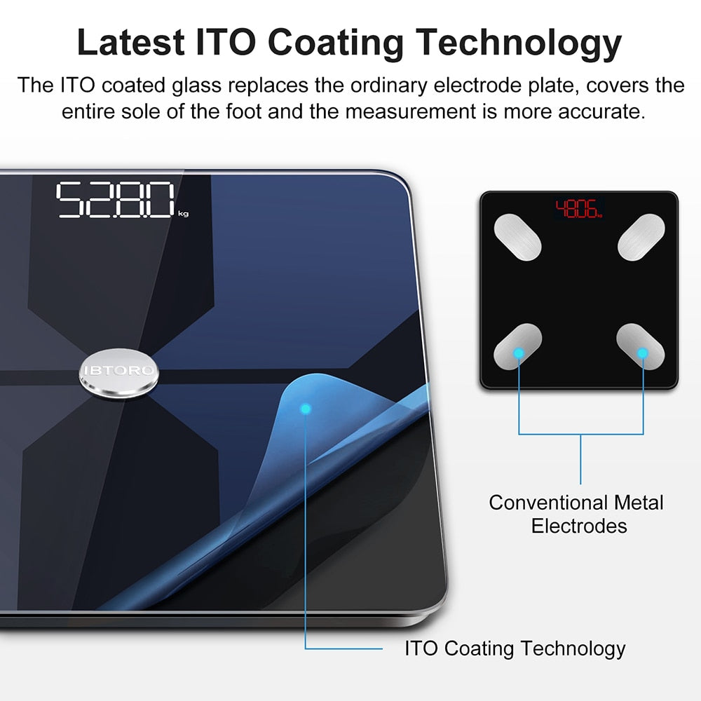 INSMART Smart Body Fat Weight Scales Bioimpedance Scale Digital Balance Composition Analyzer Bluetooth WIFI Bathroom Scale