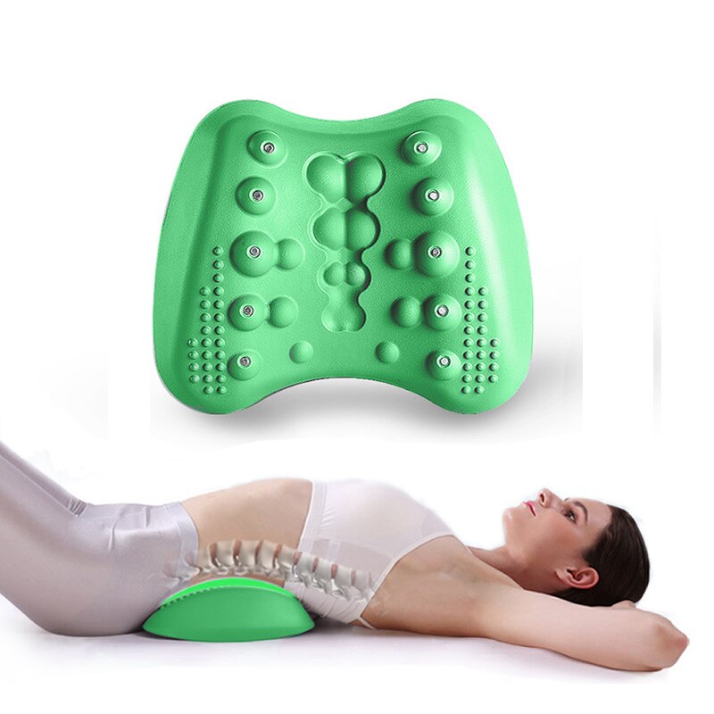 Waist Massager Roller Lumbar Disc Pain Spine Massage Pillow Correction Lumbar Traction Device Instrument Lumbar Back Massager