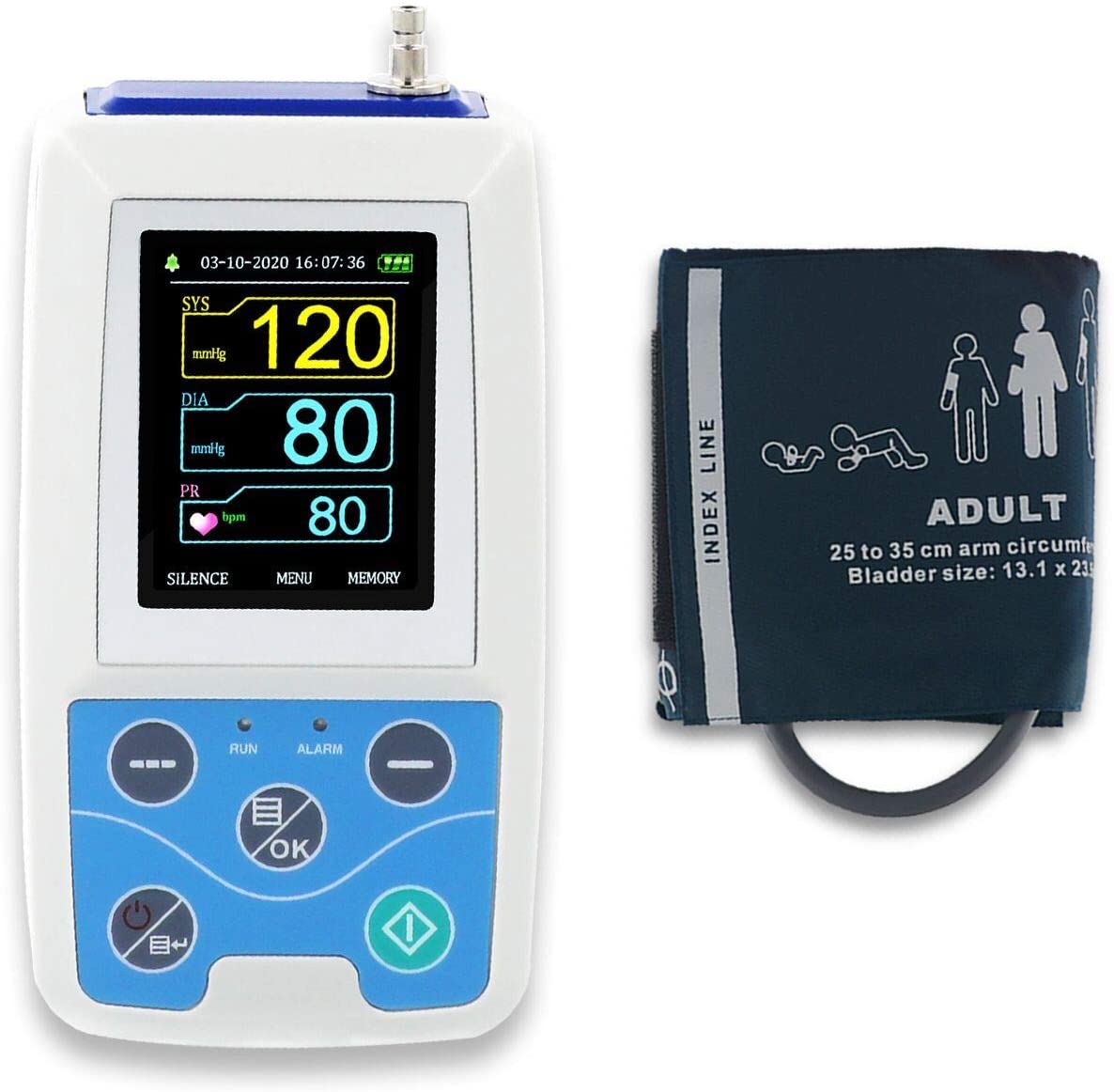 Arm Ambulatory Blood Pressure Monitor 24hours NIBP Holter CONTEC ABPM50+ Adult,Child ,Large ,3 Cuffs, Free PC Software