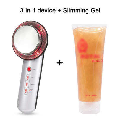 3 in 1 Ultrasonic Cavitation Machine Weight Loss Microcurrent EMS Body Slimming Massager Fat Burner Cream Gel