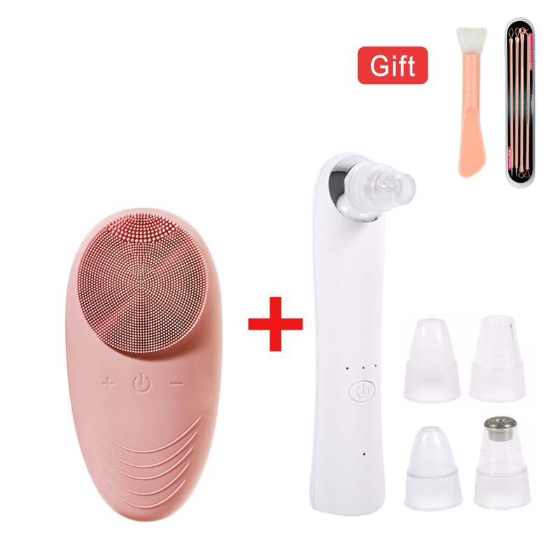 Facial Cleansing Brush Waterproof Sonic High Frequency Vibrating Face Brush for Deep Cleansing, Gentle Exfoliating and Massaging