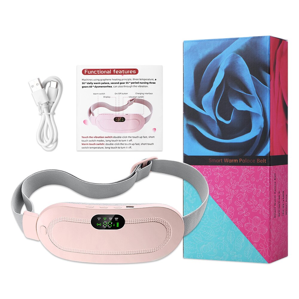 USB Uterus Cold Dysmenorrhea Relieving Belt Menstrual Heating Pad Warm Palace Belt Relieve Menstrual Pain Hot Compress Massager