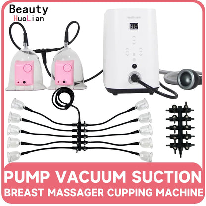 Multifunctional Vacuum Cupping Scraping Breast Enlargement Machine Pumps Heating Therapy Massager Butt Enhancer Buttock Lifting