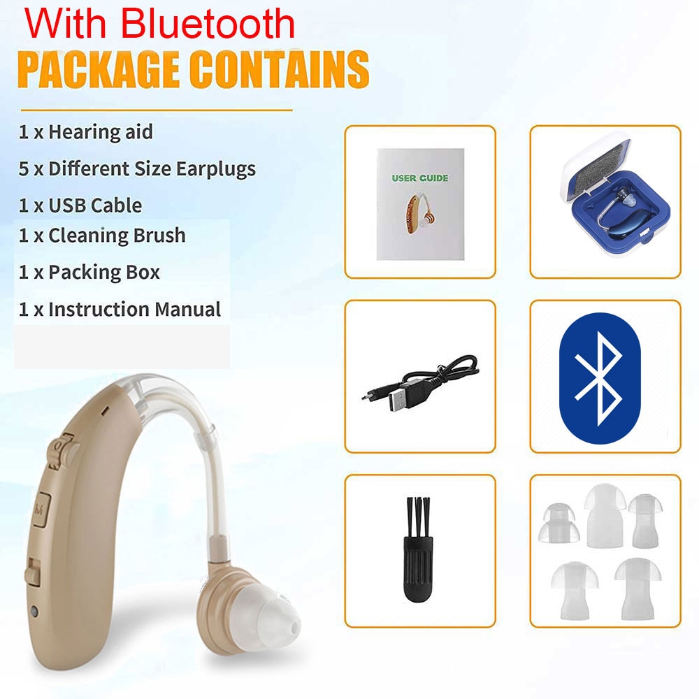 Bluetooth PACKAGE CONTAINS 1X Hearing aid 5 x