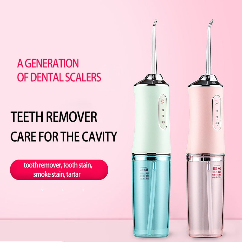 Oral irrigator portable dental water flosser with 4 nozzles usb rechargeable electric toothbrush ipx7 replacement brush head