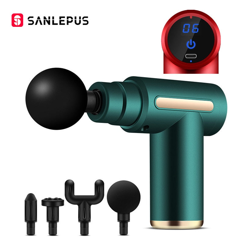 Sanlepus arma de massagem elétrica display lcd massageador para corpo pescoço dor nas costas gota alívio relaxamento muscular profundo fitness emagrecimento