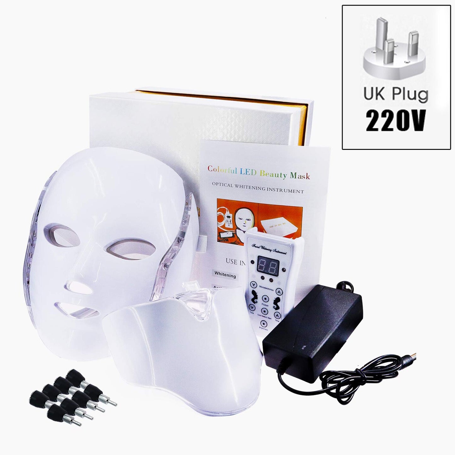 LED Beauty Mask Photon Facial Skin Care Therapy 7 Colors Neck Face Mask Beauty Care Infrared Home LED Mask Beauty