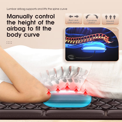 Lumbar airbag supports and lifts the spine curve torth