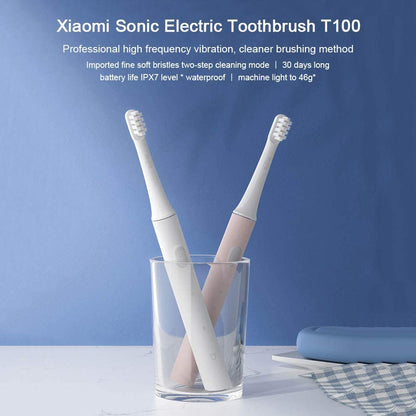 Xiaomi Mijia T100 Sonic Electric Toothbrush Mi Smart Tooth Brush Colorful USB Rechargeable IPX7 Waterproof For Toothbrushes head