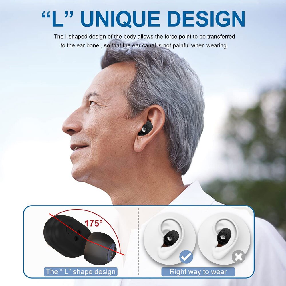 Rechargeable Hearing Aids Invisible Digital Sound Amplifier for Deafness Wireless Hearing Aid to Severe hear loss audifonos