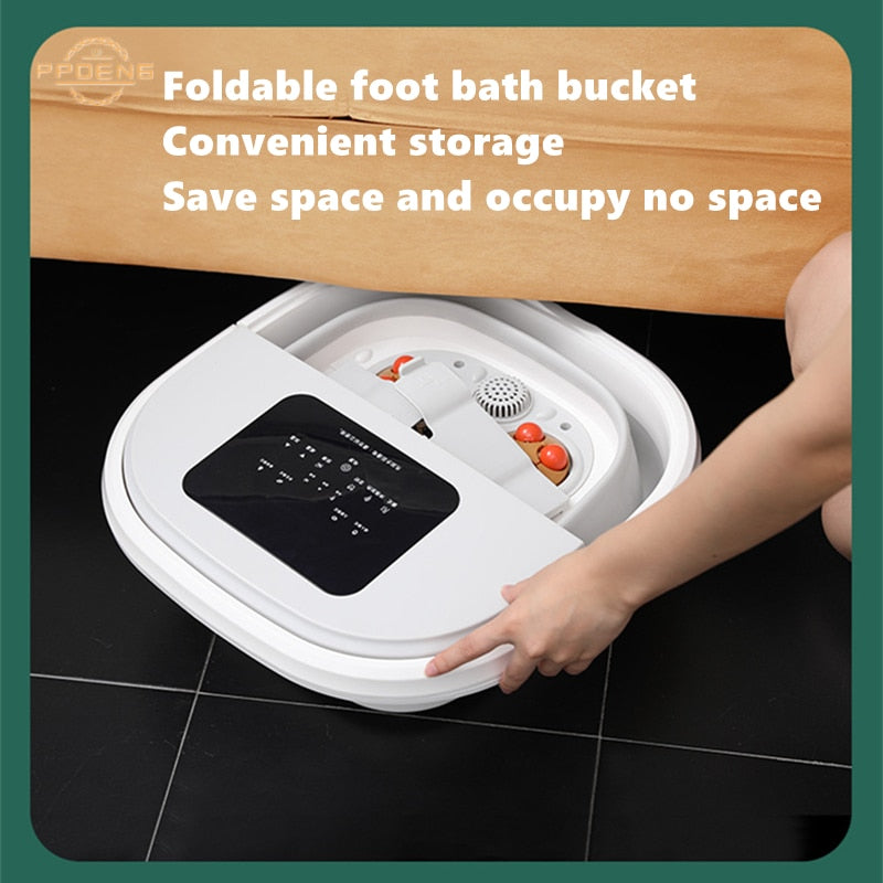 Electric Vibrator Foot Massager Automatic Heating Thermostat Household Electric Folding Bubble Foot Spa Bath Bucket