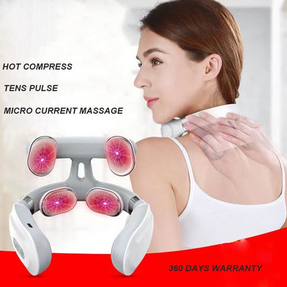 Masseur intelligent pour Instrument de cou impulsion de qualité de chauffage TENS microcourant impulsion traiter la douleur de la colonne cervicale relaxation musculaire