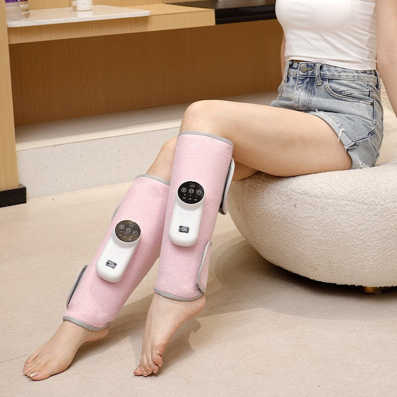 Electric Leg Massager 3 Modes Wireless with Air Compression Rechargeable for Pain Relief Calf Muscle Fatigue Foot Relax Massage