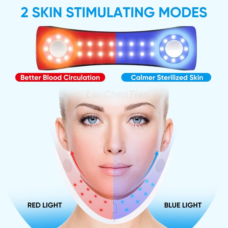 Eliminador de doble mentón en V, máquina reductora de doble mentón, dispositivo de Estiramiento facial eléctrico, reafirmante, piel flácida, reduce el doble mentón