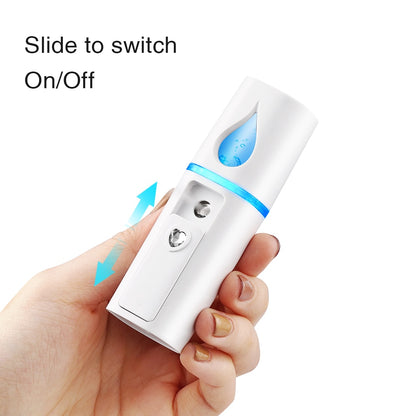 Mini Nano Mist Sprayer Cooler Facial Steamer Humidifier USB Rechargeable Face Moisturizing Nebulizer Beauty Skin Care Tools