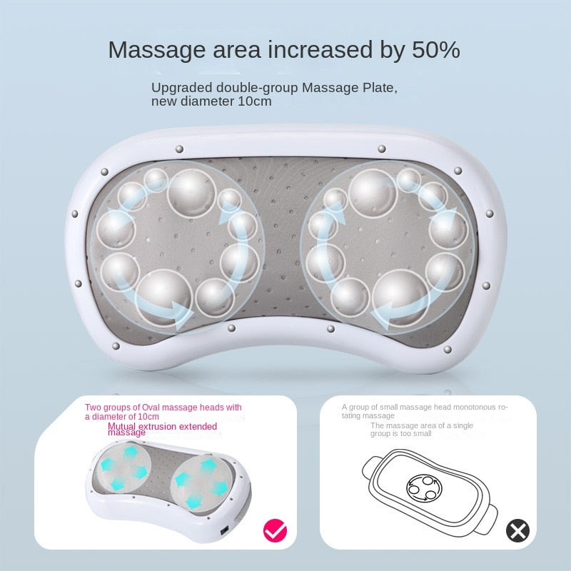 Massage area increased by 50% Upgraded double-group Massage Plate .