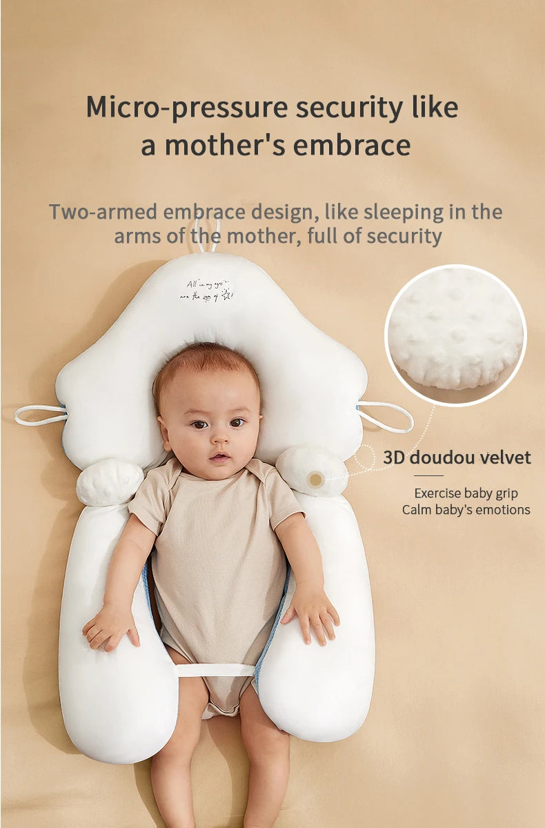 Soft, plush blanket with 3D texture provides a calming sensation for babies, mimicking a mother's gentle embrace.