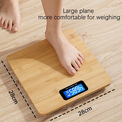 Wood Fall-proof Body Weight Scale Household Precise Smart Body Fat Scale Electronic Weighing Scale LED Digital Bathroom Scale