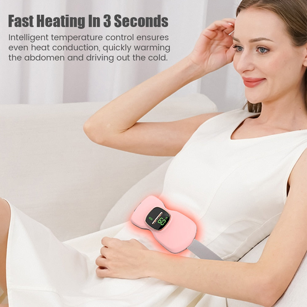 USB Uterus Cold Dysmenorrhea Relieving Belt Menstrual Heating Pad Warm Palace Belt Relieve Menstrual Pain Hot Compress Massager