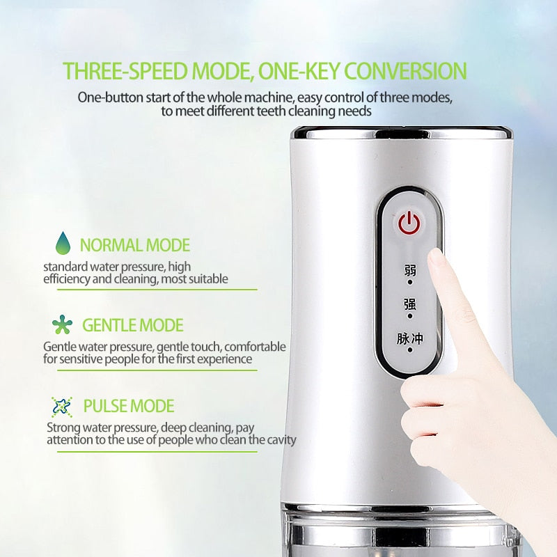 Oral irrigator portable dental water flosser with 4 nozzles usb rechargeable electric toothbrush ipx7 replacement brush head