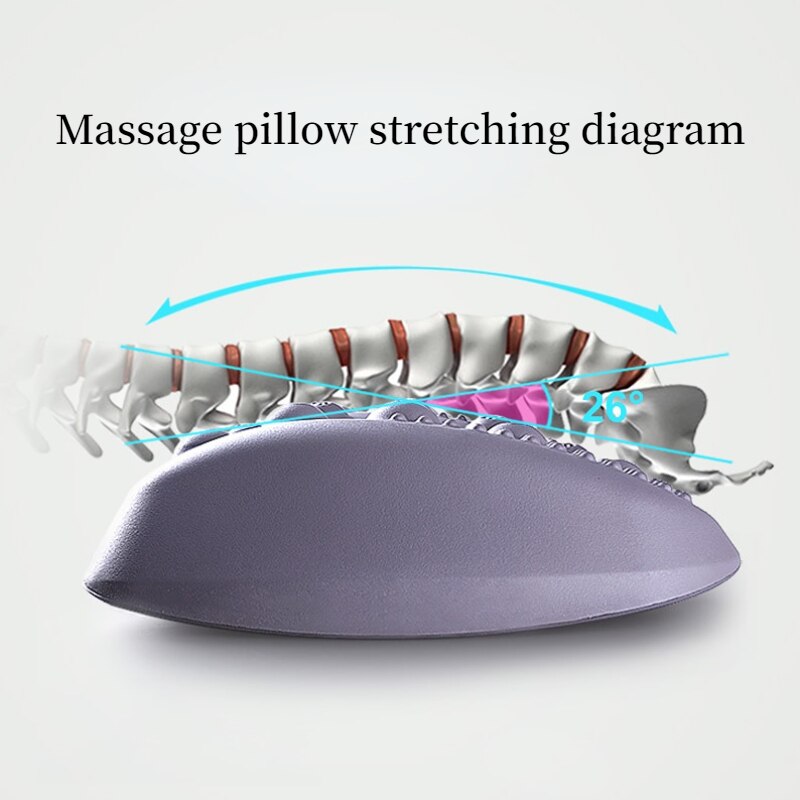 Waist Massager Roller Lumbar Disc Pain Spine Massage Pillow Correction Lumbar Traction Device Instrument Lumbar Back Massager